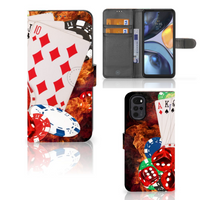 Motorola Moto G22 Wallet Case met Pasjes Casino - thumbnail