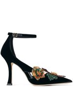 Jimmy Choo escarpins Azara à fleurs - Noir