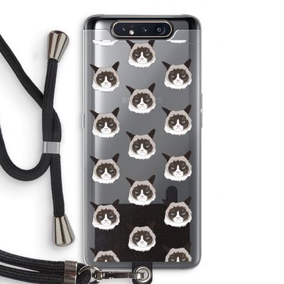 It's a Purrr Case: Samsung Galaxy A80 Transparant Hoesje met koord