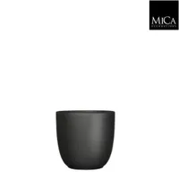 Mica Decorations tusca ronde pot mat zwart maat in cm: 14 x 15 - thumbnail
