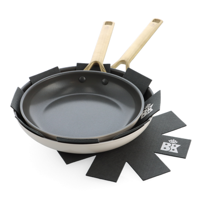 Sublime 2-delige koekenpannenset Crème 24 cm + 28 cm