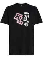 Karl Lagerfeld t-shirt Ikonik en coton biologique - Noir - thumbnail