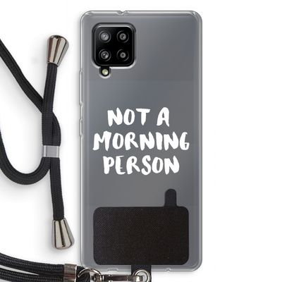 Morning person: Samsung Galaxy A42 5G Transparant Hoesje met koord