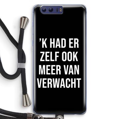 Meer verwacht - Zwart: Honor 9 Transparant Hoesje met koord