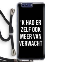 Meer verwacht - Zwart: Honor 9 Transparant Hoesje met koord