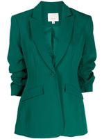 Cinq A Sept blazer froncé Cheyenne à simple boutonnage - Vert