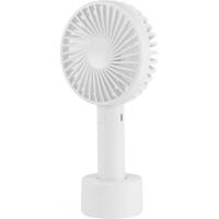 Benson Mini handventilator met standaard - wit - 7 x 13 cm - verkoeling in zomer