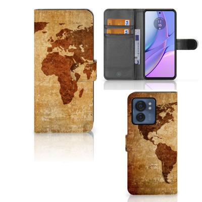 Motorola Edge 40 | Flip Cover | Wereldkaart