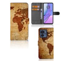 Motorola Edge 40 | Flip Cover | Wereldkaart