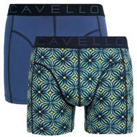 Cavello boxershorts 2-pack blauw print & blauw