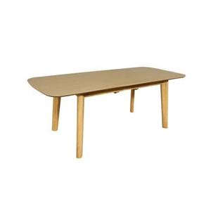 sweeek - Rechthoekige uitschuifbare eettafel 160 - 210cm, eiken en