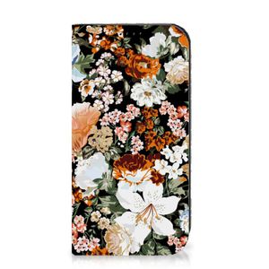 Smart Cover voor iPhone 15 Pro Dark Flowers