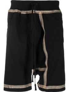 Boris Bidjan Saberi short de sport à bords contrastants - Noir