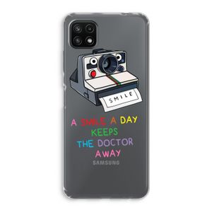 Smile: Samsung Galaxy A22 5G Transparant Hoesje