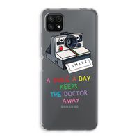 Smile: Samsung Galaxy A22 5G Transparant Hoesje