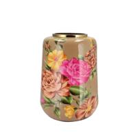 Vaas Flower Bouquet - taupe - metaal - 33 x 32 x 40 cm - bloemenvaas