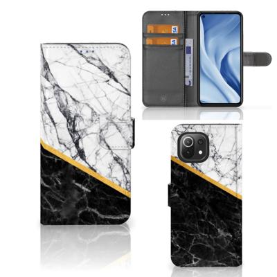 Xiaomi 11 Lite 5G NE | Mi 11 Lite | Bookcase | Marmer Wit Zwart - Origineel Cadeau Man