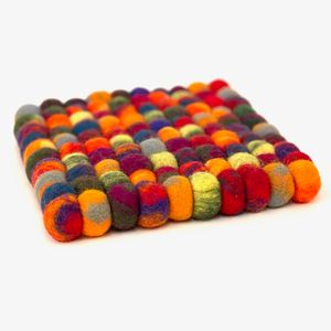 Vierkanten Vilten Onderzetter Tie Dye Herfst (18 cm)