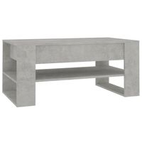 vidaXL Salontafel 102x55x45 cm bewerkt hout betongrijs - thumbnail