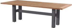 Hartman Tuintafel 'Sophie Yasmani' Teakhout, 240 x 100cm, kleur Naturel/Antraciet