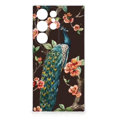 Samsung Galaxy S24 Ultra | TPU Hoesje | Pauw met Bloemen