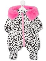 Chiara Ferragni Kids combinaison matelassée à imprimé animalier - Blanc - thumbnail