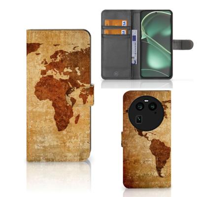 OPPO Find X6 | Flip Cover | Wereldkaart