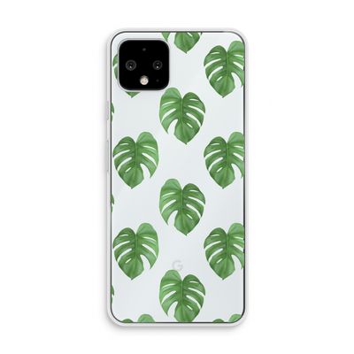 Monstera leaves: Pixel 4 Transparant Hoesje