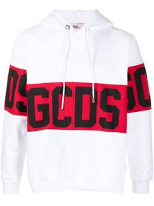 GCDS hoodie à logo imprimé - Blanc
