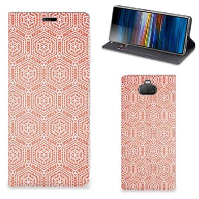 Sony Xperia 10 Plus | Hoesje met Magneet | Pattern Orange