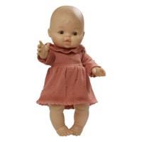Heless Poppen brei jurk perzik, 28-35 cm