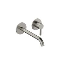 Hotbath Ace - Wastafelmengkraan - zonder Waste - Laag - Geborsteld Nikkel - Inbouw - Messing