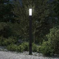 Bolderarmatuur met sensor en stopcontact 110 cm zwart IP44