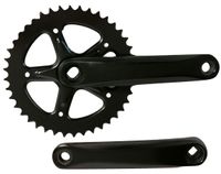 Hzb crankset / kettingwiel staal 44t 1/8 + 3/32 170 mm -1 mm zwart