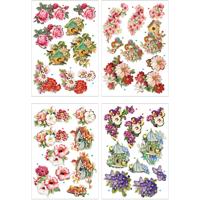 Creativ Company 3d vellen, bloemen en vogels, vel 21x30 cm, 4 vel/ 1 doos
