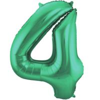 Folat Verjaardag Leeftijd folieballon - 4 jaar - groen - 86 cm - cijferballon groot Folat Verjaardag Leeftijd folieballon - 4 jaar - groen - 86 cm - cijferballon groot