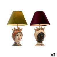Bureaulamp Home ESPRIT Multicolour Hars 26 x 26 x 43 cm (2 Stuks)