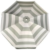 Parasol - zilver - gestreept - D160 cm - UV-bescherming - incl. draagtas