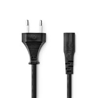 Nedis Stroomkabel | Euro Male | IEC-320-C1 | Recht | Recht | Vernikkeld | 2.00 m | Rond | ABS / PVC | Zwart | Label - CEGL11060BK20 - thumbnail
