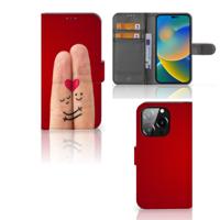 iPhone 14 Pro | Wallet Case | met Pasjes | Liefde - Origineel Romantisch Cadeau