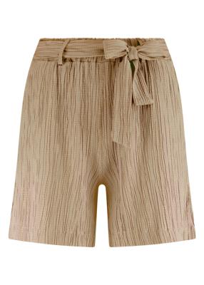 Tramontana Crinkled Wide-leg Shorts S01-16-102 Korte Broeken 002800-camel
