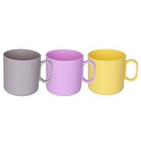 Plasticforte onbreekbare Drinkbekers - kunststof - 320 ml - 6x stuks - kinderen - mix kleuren