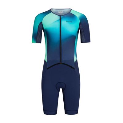 Orca Athlex Aero Race Suit V2 korte mouw heren blauw/groen