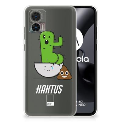 Motorola Edge 30 Neo Telefoonhoesje met Naam Cactus Poo