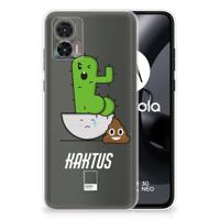 Motorola Edge 30 Neo Telefoonhoesje met Naam Cactus Poo