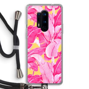 Pink Banana: OnePlus 8 Pro Transparant Hoesje met koord