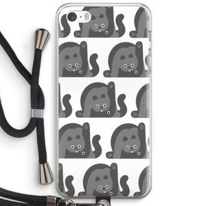 Cats: iPhone 5 / 5S / SE Transparant Hoesje met koord