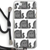 Cats: iPhone 5 / 5S / SE Transparant Hoesje met koord