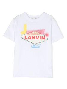 Lanvin Enfant t-shirt à logo imprimé - Blanc