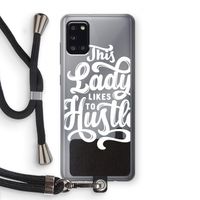 Hustle Lady: Samsung Galaxy A31 Transparant Hoesje met koord